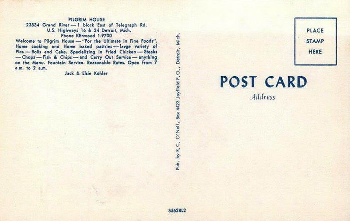 Pilgrim House - Old Postcard Photo (newer photo)